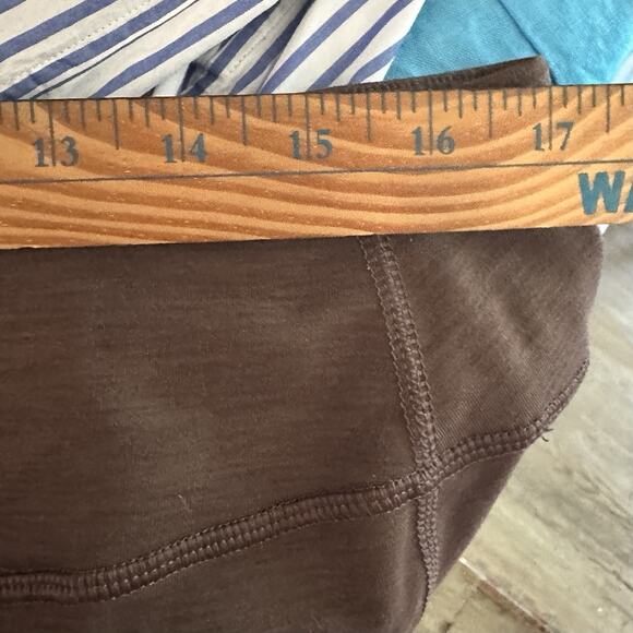 Duluth Trading Co L X 31 Brown Straight Leg High Rise Stretch Yoga Pants Pockets - Picture 9 of 9